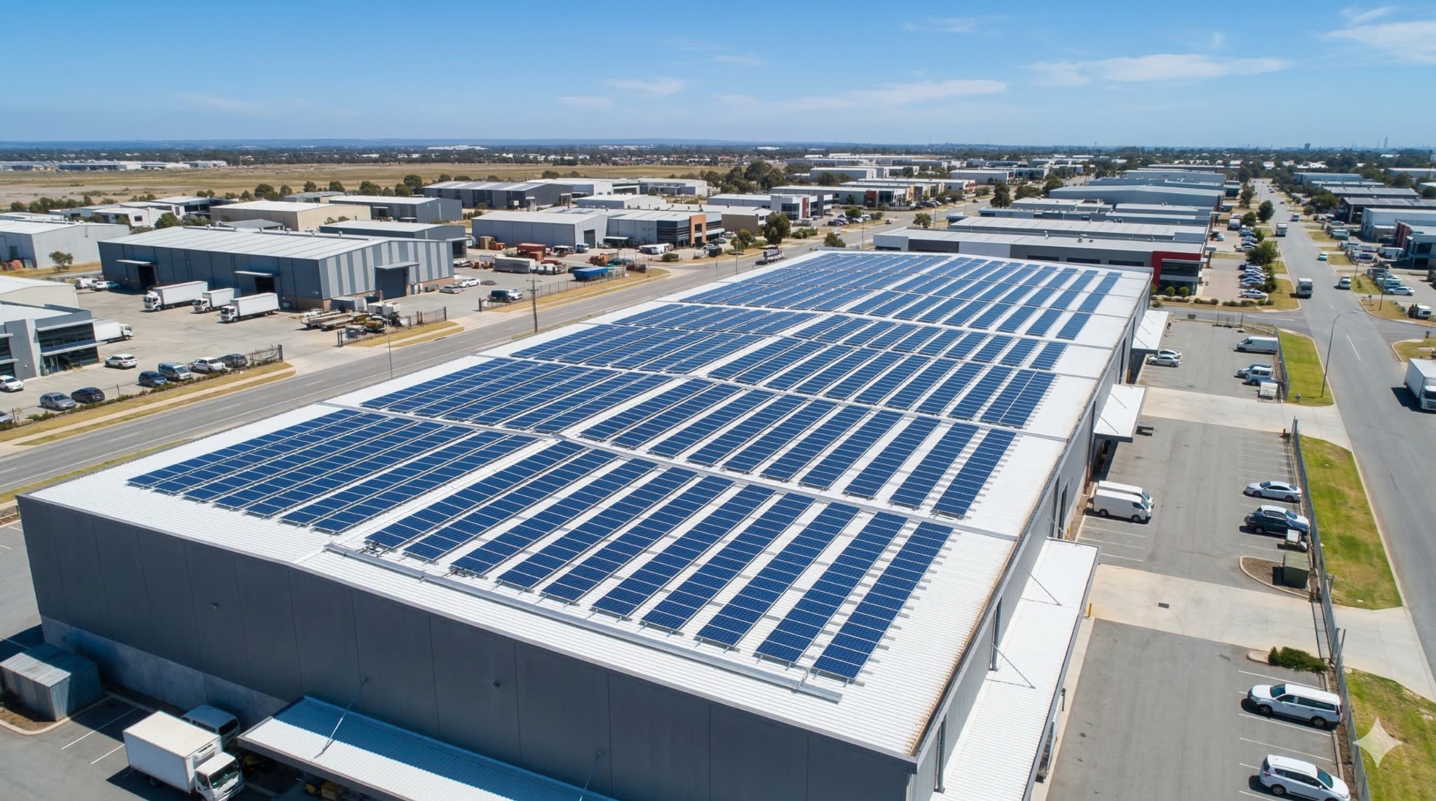 Generic rooftop solar panel installation